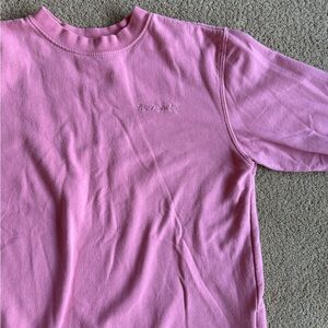 Rare Beauty Pink Embroidered Crewneck Sweatshirt